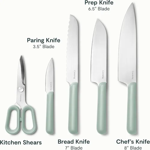 Miniatura 3 de Caraway Juego de Preparación de Cocina de 14 Piezas - Juego de Cuchillos de Cocina y Juego de Utensilios de Madera - Fabricado con Hojas de Acero