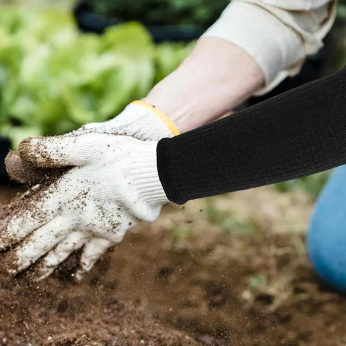 Miniatura 7 de PRETYZOOM Mangas protectoras resistentes a los cortes para brazos, para jardinería, muñequera, mecánico, para carpintería, resistentes al calor