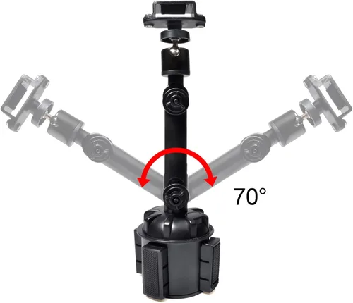 Miniatura 6 de UAYESOK Soporte ajustable para coche Walkie-Talkie (soporte de radio para portavasos y micrófono), soporte de coche para BaoFeng YAESU Icom Kenwood