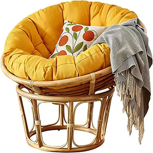 Miniatura 16 de HUHJYUGE Cojín redondo para asiento de columpio de 16 x 16 pulgadas, cojín colgante para silla de huevo, resistente al agua, para exteriores, tela