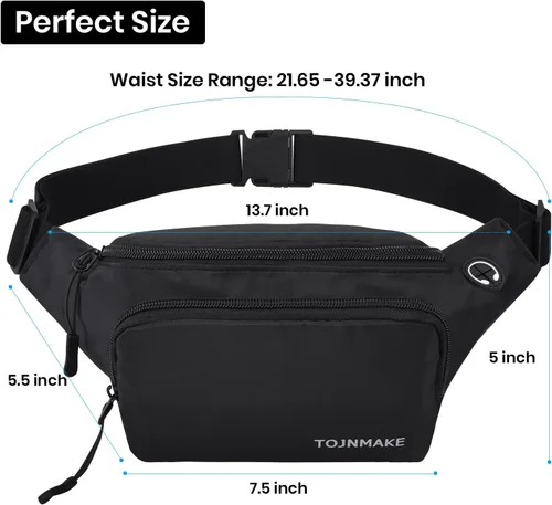Miniatura 4 de Riñonera para mujeres y hombres con cinturón para correr, XX-Negro, Deporte, a la moda