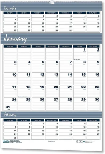 Miniatura 8 de House of Doolittle Calendario de pared de tres meses 2024, Bar Harbor, 12 x 17 pulgadas, enero a diciembre (HOD342-24)