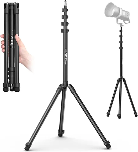 ULANZI T270 Soporte de Luz - Soporte de Luz Ajustable de 270cm/8.8FT para Fotografía, Trípode de Iluminación de Estudio Portátil de Aluminio para