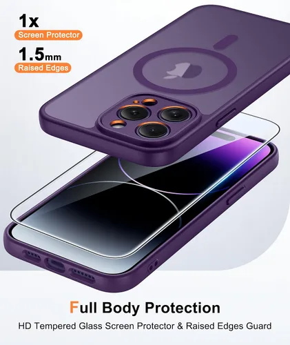 Miniatura 474 de FNTCASE Funda para iPhone 17 Pro: Fundas delgadas translúcidas de color azul claro compatibles con MagSafe, protección completa de la cámara