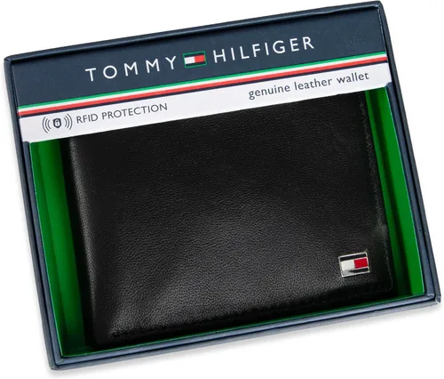 Miniatura 21 de Tommy Hilfiger Cartera de piel auténtica para hombre con ventana de identificación y múltiples ranuras para tarjetas