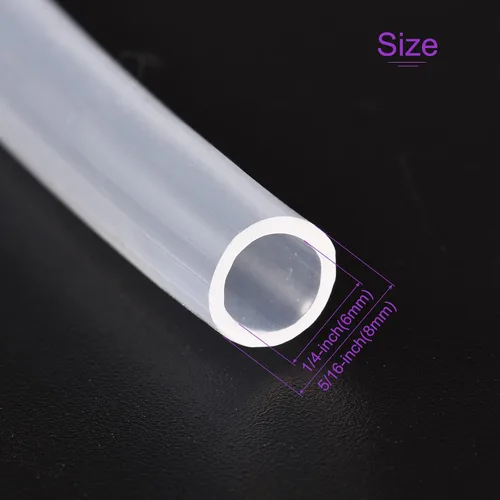 Miniatura 3 de DMiotech 1/4" ID 5/16" OD 3.3 pies tubo de silicona transparente tubo industrial de silicona para bomba de aire de agua