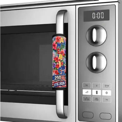 Miniatura 5 de America250 Refrigerator Door Handle Covers Set of 8 Fridge Oven Dishwasher Kitchen Appliance Protector for 250 Years of American Independence Get