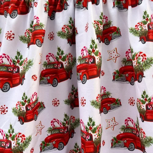 Miniatura 20 de Vestido de Navidad para niña pequeña, muñeco de nieve, árboles de Navidad, camión, a cuadros, reno, Papá Noel, vestido de invierno hasta la rodilla
