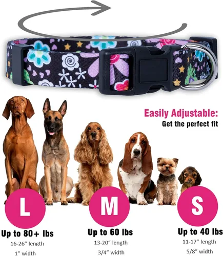 Miniatura 3 de Native Pup Collar de flores para perro, ajustable, pequeño, mediano y grande, linda chica para verano, primavera, bonito accesorio esencial