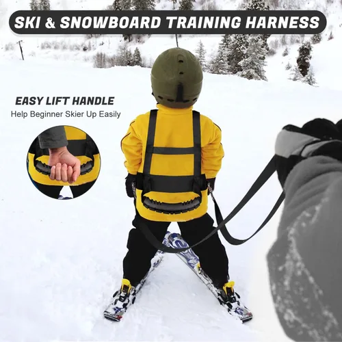 Miniatura 2 de Odoland Kids Ski Snowboard Training Harness Toddler Skiing Harness with Removable Leash Speed Control Teaching for Beginners