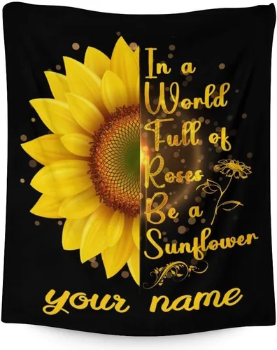 Miniatura 9 de Regalos de girasoles: mantas pequeñas con temática de girasol de 40 x 30 pulgadas, regalos para niños y niñas, manta estética amarilla, suave