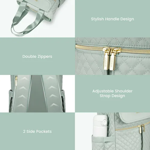Miniatura 5 de LOVEVOOK Mochila convertible para mujer, Verde, A la moda