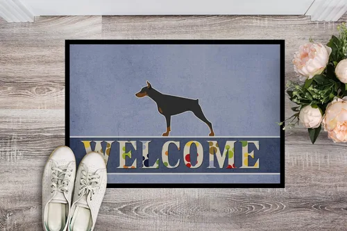 Miniatura 2 de Caroline's Treasures BB5564JMAT Doberman Pinscher - Felpudo de bienvenida de 24 x 36 pulgadas, para interiores y exteriores, para entrada, Doberman