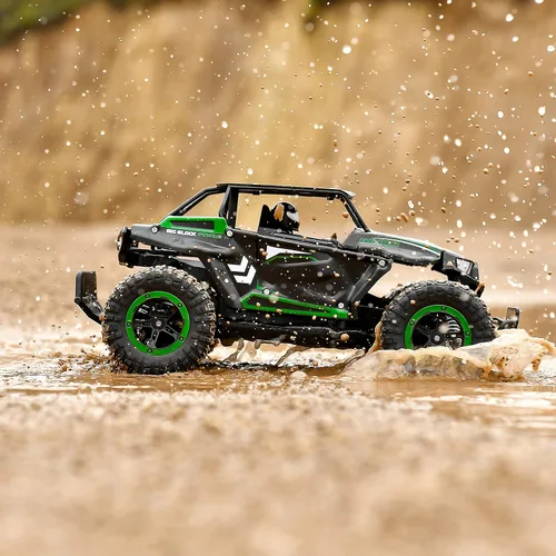 Miniatura 10 de BEZGAR TB142 - Coche de control remoto a escala 1:14, 12.4 mi/h 2WD todo terreno, vehículo eléctrico todoterreno con dos baterías recargables