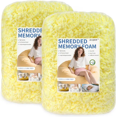 Miniatura 7 de Relleno para Puf, 4.5kg de Espuma Viscoelástica Triturada, Relleno Suave de Puf para Sofá, Cojín, Animales de Peluche, Cama de Perro, Artes y Azul