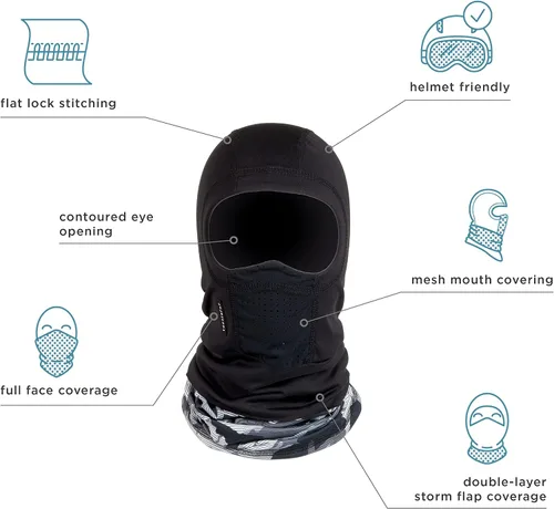 Miniatura 2 de Turtle Fur quattroClava with Storm Flap Comfort Shell Performance Balaclava