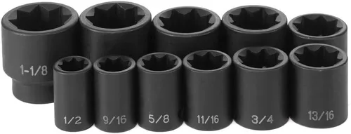 Miniatura 3 de Grey Pneumatic (1311S) juego de 11 llaves de 8 puntas estándar de 1/2 pulgada
