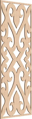Miniatura 70 de Keene Paneles de pared decorativos de madera con calado, 9 3/8 pulgadas de ancho x 24 3/8 pulgadas de alto x 1/4 de alto, roble rojo rojo (Red Oak)