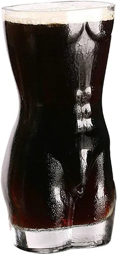 Miniatura 11 de 2 vasos de cristal transparente sexy Naked Miss con forma de cuerpo, vaso de cóctel transparente soplado a mano para cócteles, fiestas, decoración
