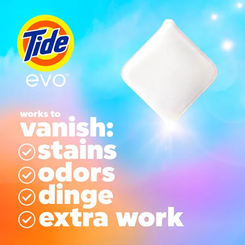 Miniatura 21 de Tide Los azulejos de fibra de detergente para ropa con aroma original de evo funcionan en el 100% de las manchas comunes, seguro para todas