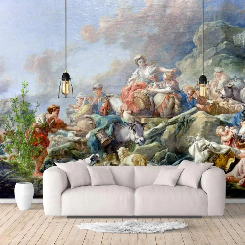 Miniatura 25 de IDEA4WALL Murales de pared para dormitorio, noche estrellada de Van Gogh, pinturas famosas, papel tapiz extraíble grande, calcomanías de pared