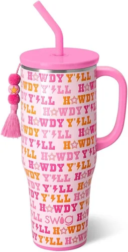 Miniatura 49 de Swig Life - Taza Mega de 40 onzas, Taza de 40 oz con asa y pajita, apta para portavasos, apta para lavavajillas, taza aislante extra grande