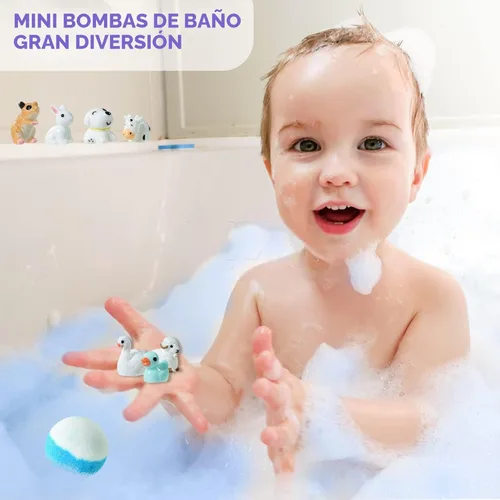 Miniatura 8 de Set de regalo de bomba de baño con juguetes en el interior, paquete de 20 bombas de baño orgánicas para niños, bolas gaseosas hechas a mano seguras