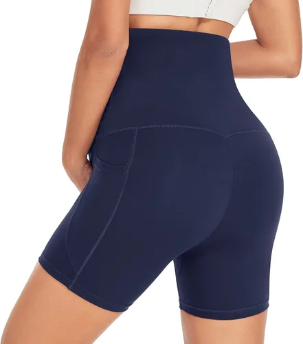 Miniatura 2 de DALIGIRL Pantalones cortos de maternidad sobre el vientre con bolsillos, pantalones cortos de yoga deportivos para mujer para el embarazo de verano