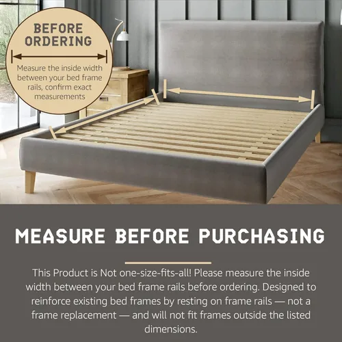 Miniatura 5 de Hercules Xtreme - Láminas de soporte para cama, tablero de pino macizo resistente, tamaño individual