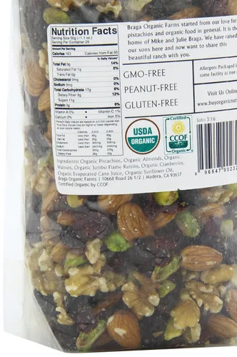 Miniatura 4 de Braga Organic Farms Mezcla de frutos secos, 2 libras