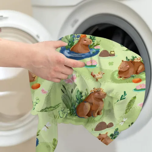 Miniatura 7 de Cabybara - Manta de franela Capybara ultrasuave y bonita para niños y niñas, manta de felpa acogedora y divertida de animales, regalo divertido