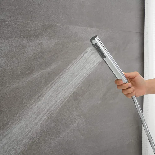 Miniatura 5 de Grifo de bañera independiente, grifos de llenado de bañera, grifos de baño de latón montados en el piso cromado con ducha de mano Cromo