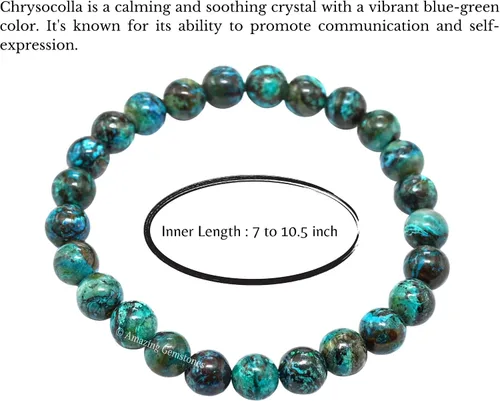 Miniatura 100 de Amazing Gemstone Crystal Bracelet for Women Men's Gifts - Protection Healing Crystal Bracelet - 8mm Gemstone Beaded Stretchable Bracelet Pulseras