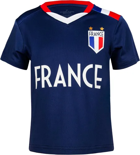 Miniatura 41 de Cnins Camisetas de entrenamiento de fútbol para niños de 2 a 14 años, trajes de práctica para niños y niñas con colores del equipo nacional