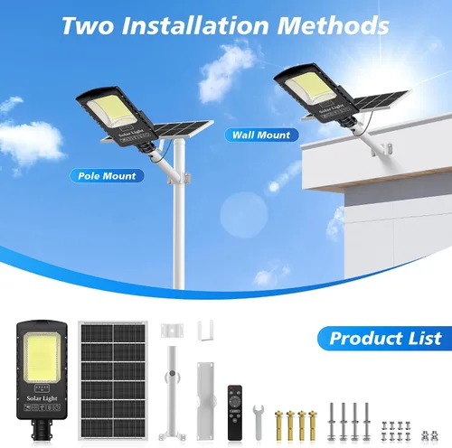 Miniatura 9 de OKPRO 20000 W grandes luces solares al aire libre impermeables, IP66 7000K 320 ° gran angular resistente 40000 mAh del atardecer al amanecer luces