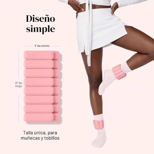Miniatura 4 de Bala Pulseras con Pesos Ajustables para Muñeca y Tobillo para Mujer y Hombre - Juego de Brazaletes de Silicona con Pesos para Gimnasio, Yoga, Rubor