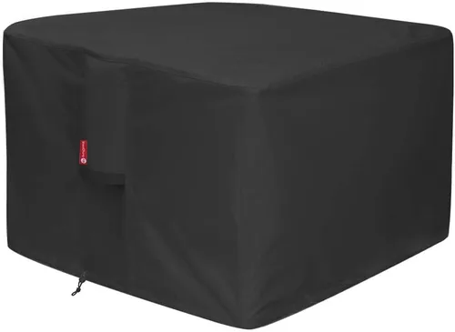 Miniatura 21 de SheeChung Cubierta cuadrada para hoguera de 30 pulgadas de largo x 30 pulgadas de ancho x 24 pulgadas de alto, resistente al agua 600D, cubierta