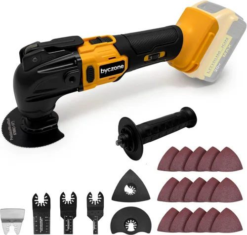 Multiherramienta oscilante inalámbrica compatible con batería DeWalt 20V Max, solo herramienta, 6 velocidades 8,500-21,000 RPM, luz LED integrada,