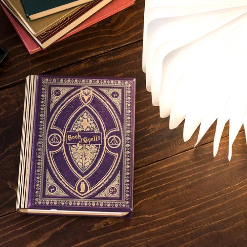 Miniatura 12 de KleverCase Lámpara de lectura recargable de 360 grados con temática de cubierta de libro, luz nocturna, escritorio, luz de noche