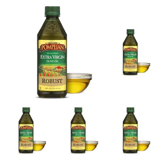 Miniatura 11 de Pompeian Aceite de oliva virgen extra robusto, contiene polifenoles, primer prensado en frío, 68 onzas líquidas