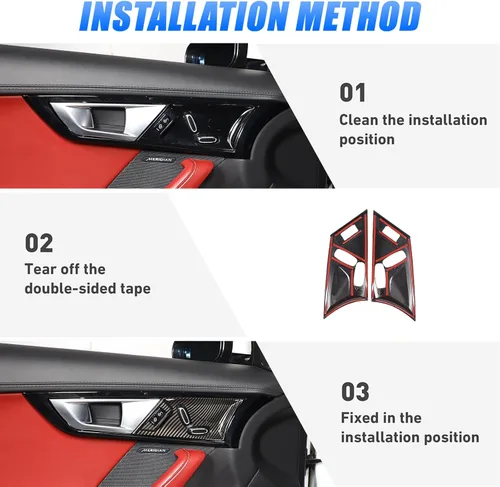 Miniatura 7 de 2 piezas de panel de ajuste eléctrico de asiento para Jaguar F-Type 2013-2024 botón de ajuste de asiento de coche interruptor marco accesorios Fibra