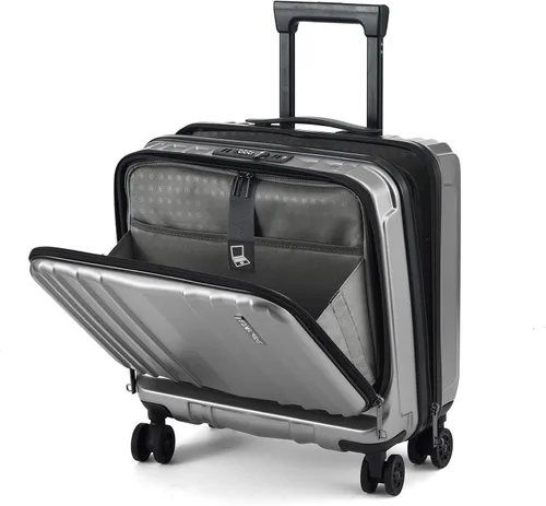 Miniatura 11 de TydeCkare Equipaje de mano de 16" con 2 compartimentos para portátil, Negro, 16 pulg., Negocios