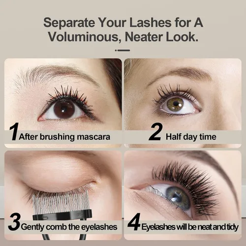 Miniatura 2 de SWEET VIEW Cepillo para cejas, separador de pestañas, peine de cejas y carrete de pestañas, herramientas profesionales de maquillaje de ojos