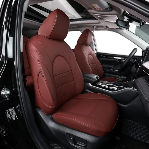 Miniatura 11 de EKR Highlander Fundas de asiento para SUV, Toyota Highlander 2020 2021 2022 2023 2024 2025 2026, 2ª fila 40/60 dividida, fundas de asiento de Negro