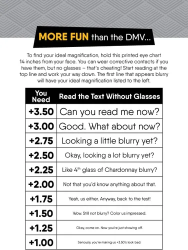 Miniatura 5 de eyebobs Size Matters - Lentes de lectura unisex de alta calidad para hombres y mujeres Gafas de media llanta