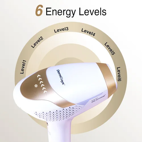 Miniatura 8 de DermRays Depilación láser para mujeres y hombres, V4S para tono de piel 1-5, reducción permanente en el crecimiento del cabello, el primer Blanco
