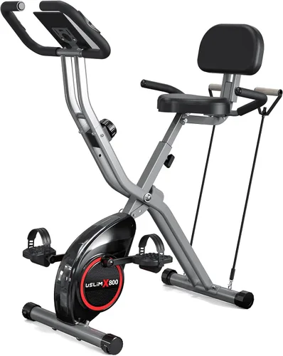 Miniatura 16 de USLIM Bicicleta de Ejercicio Plegable Bicicletas Estáticas para el Hogar, Bicicleta de Entrenamiento Interior 5 EN 1, Bicicleta de Ciclismo