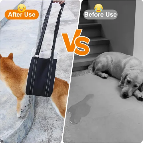 Miniatura 4 de Arnés de elevación ajustable para perro, arnés portátil para patas traseras para perros mayores, lesionados, discapacitados después de una cirugía
