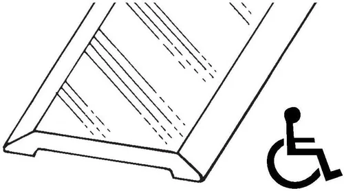 Miniatura 3 de Umbral de aluminio plano de 2 1/2 pulgadas de ancho de 1/4 pulgadas de alto, fabricado en Estados Unidos por Randall Número de pieza A-70-M