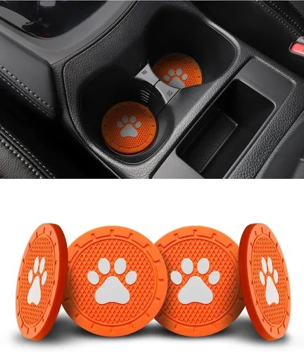 Miniatura 9 de 4 paquetes de posavasos para coche, portavasos universales con bandera americana de silicona antideslizante, accesorios para el interior del coche